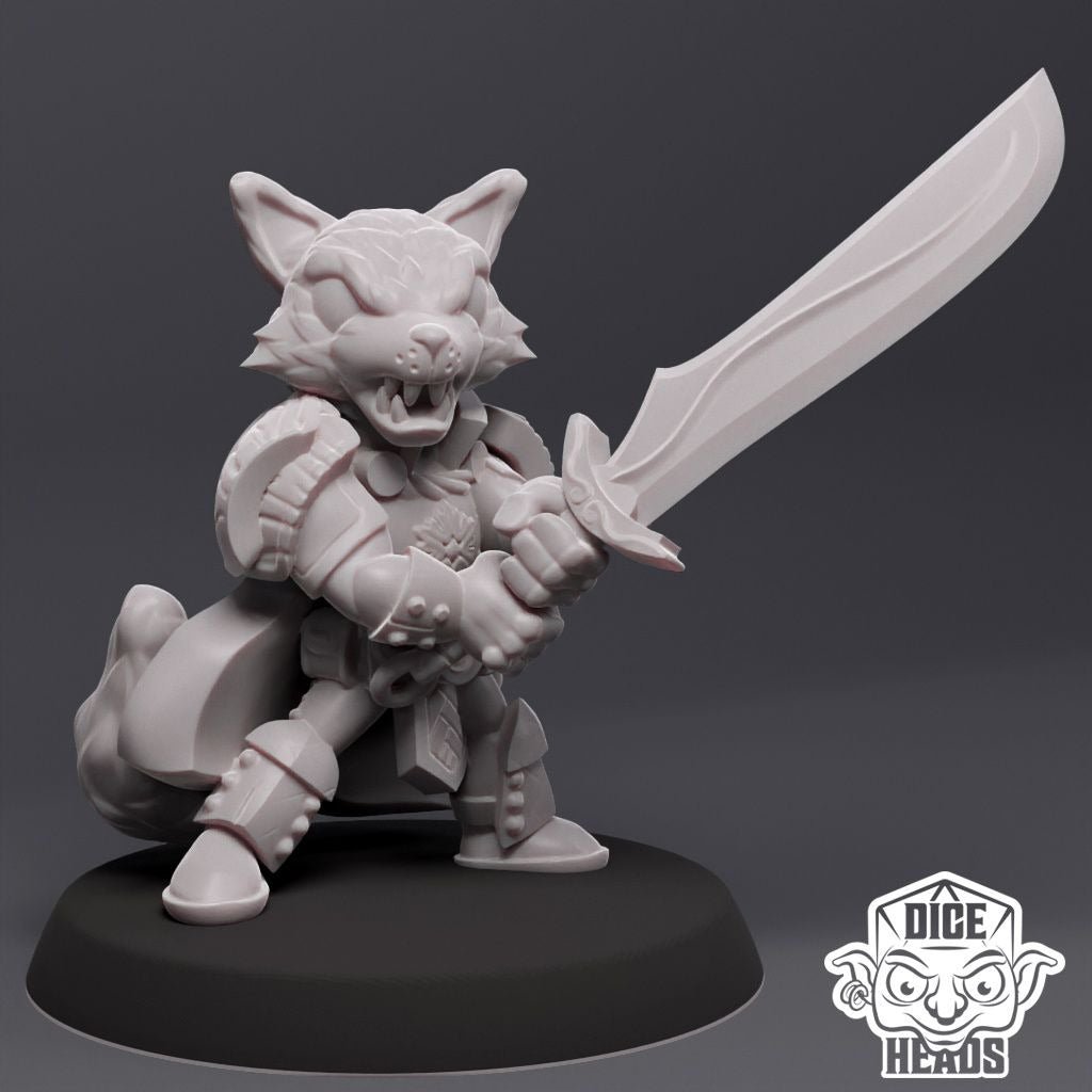 Fox Fighters - 3d Printed Miniature by DiceHeads