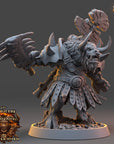 Tarnok Fleshtearer - Ironmane Minotaurs of Emberhold - 3d Printed Miniature sculpted by Daybreak Miniatures