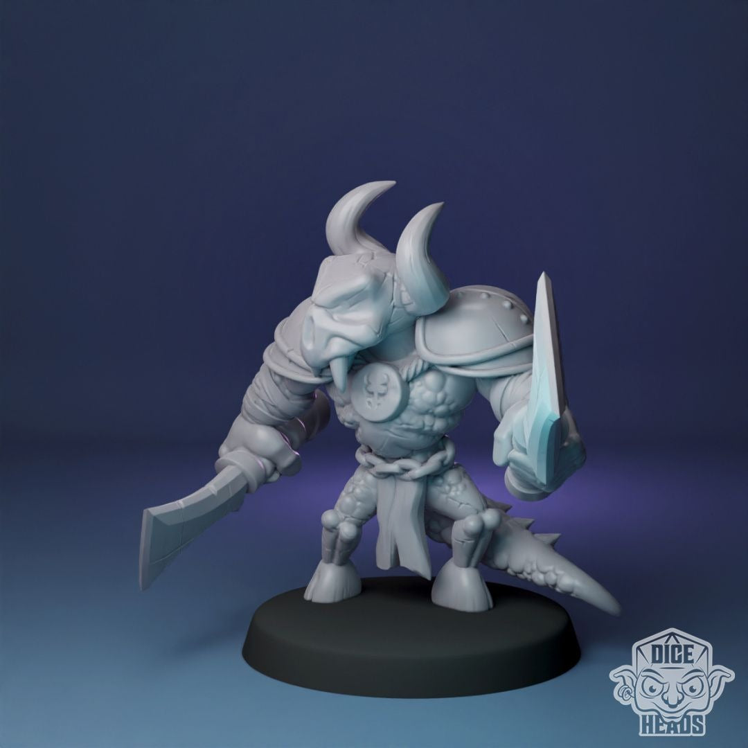 Minotaur Zombies - 3d Printed Miniature by DiceHeads