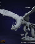 Stormtail Wyvern - 3d Printed Miniature by Mammoth Factory