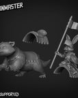 Rabbit Badger Riders - 3d Printed Miniature by Goon Master Games