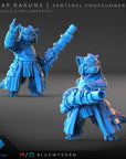 Sentinel Shotgunner - Scrap Rakuns - 3d Printed Miniature by Blue Wyvern