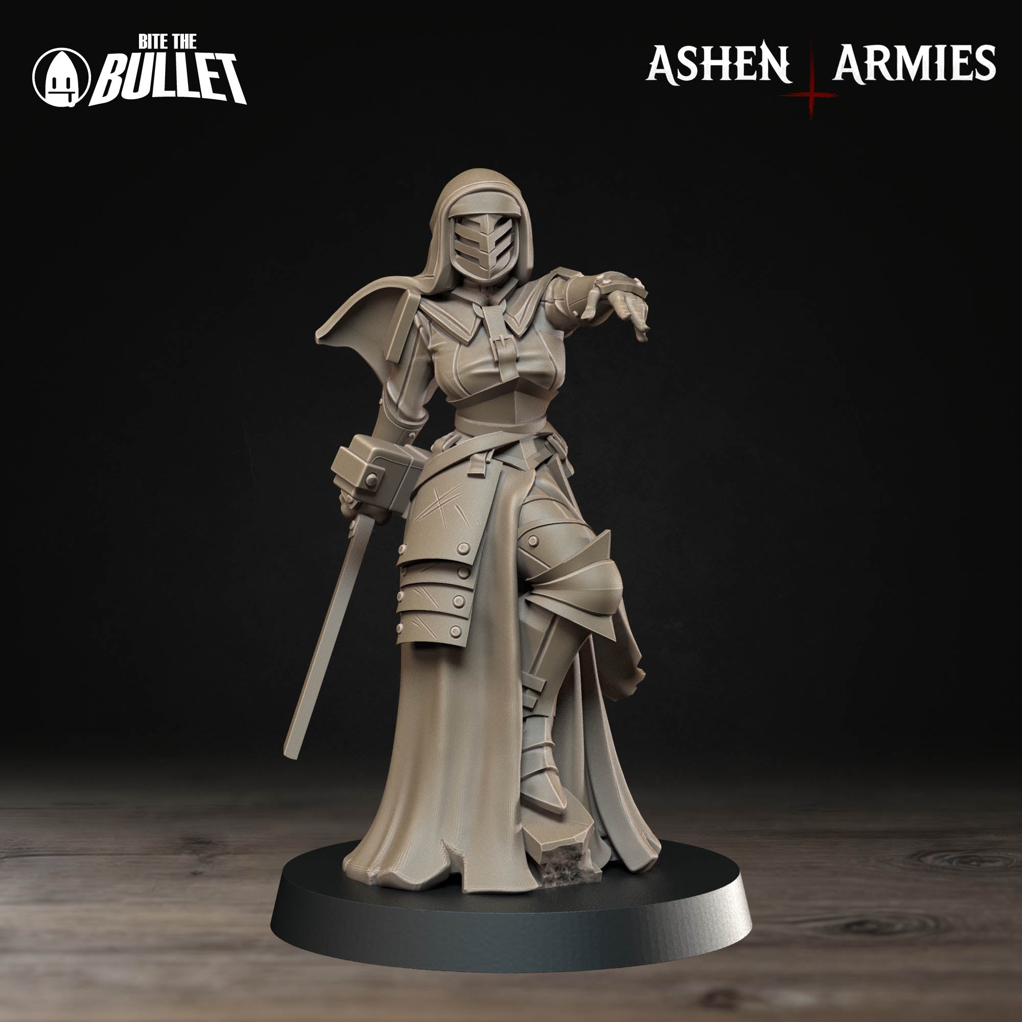 a statue of a knight holding a sword