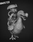 Monkey Pirate on Dodo Mount - 3d Printed Miniature Sculpted by Goon Master Games