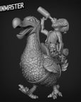 Monkey Pirate on Dodo Mount - 3d Printed Miniature Sculpted by Goon Master Games