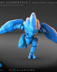 Crag Shock Trooper - Prime Elementals - 3d Printed Miniature Sculpted by Blue Wyvern