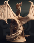 Kurorgor the Black - Ancient Black Dragon - 3d Printed Miniature by DMStash