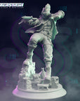 Cyberpunk Gang Lieutenant Clarence "Blink" Jones - 3d Printed Miniature Sculpted by Cyberstash