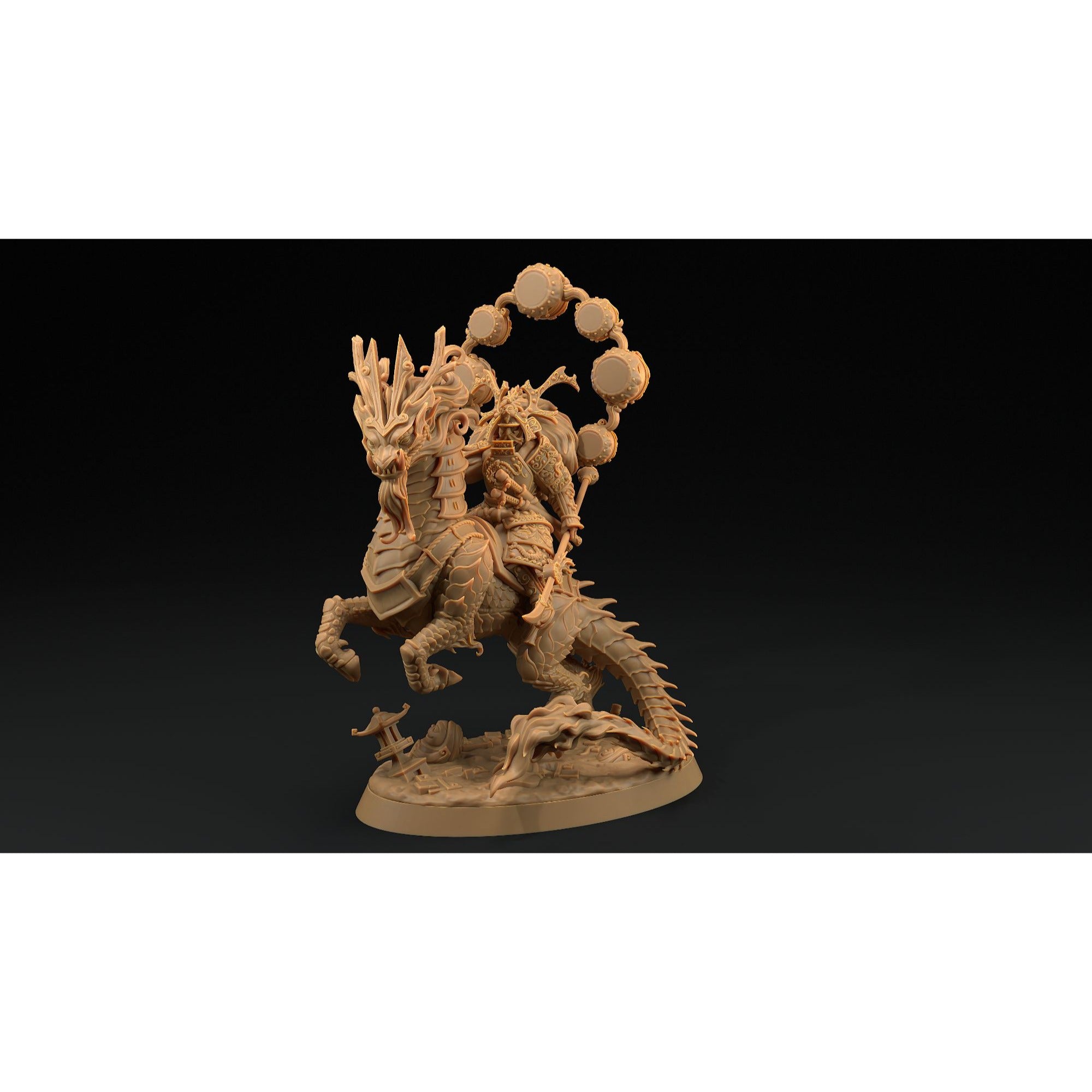 Samurai Celestial, Kirin Mount - Chosen of the Kami - 3d Printed Miniature by Dragon Trappers Lodge