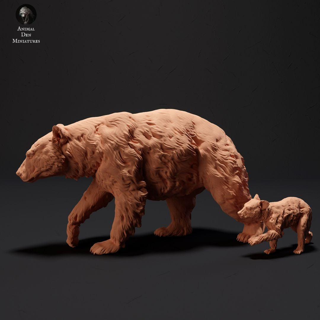 Black Bear - 3d Printed 1/24 Scale Miniature by Animal Den