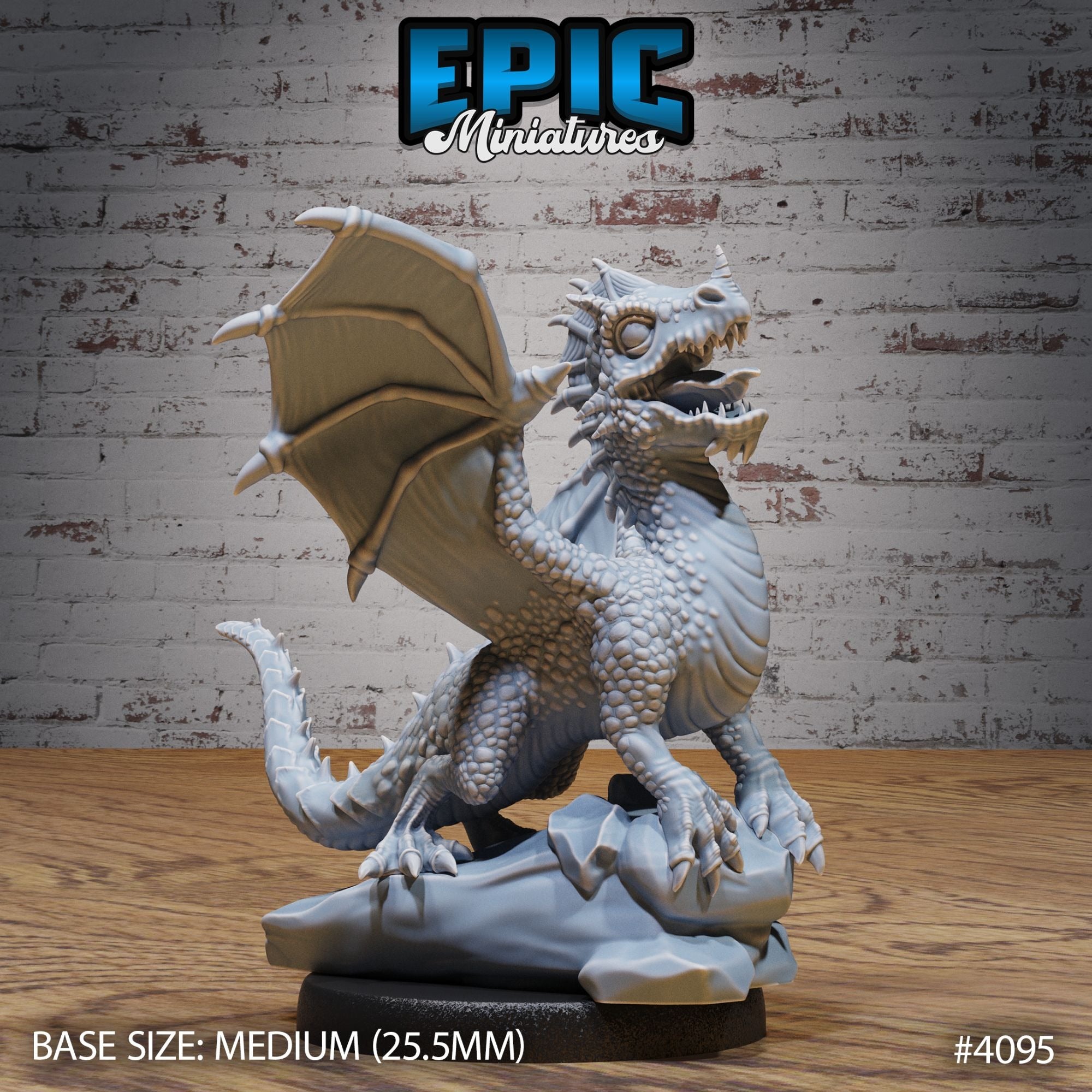 Green Dragon Wyrmling - 3d Printed by Epic Miniatures