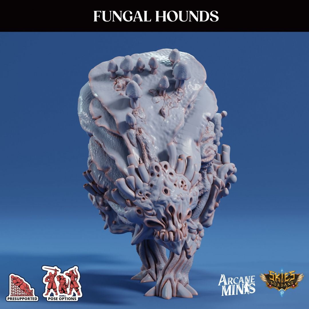 Fungal Hounds - 3d Printed Miniature by Arcane Minis