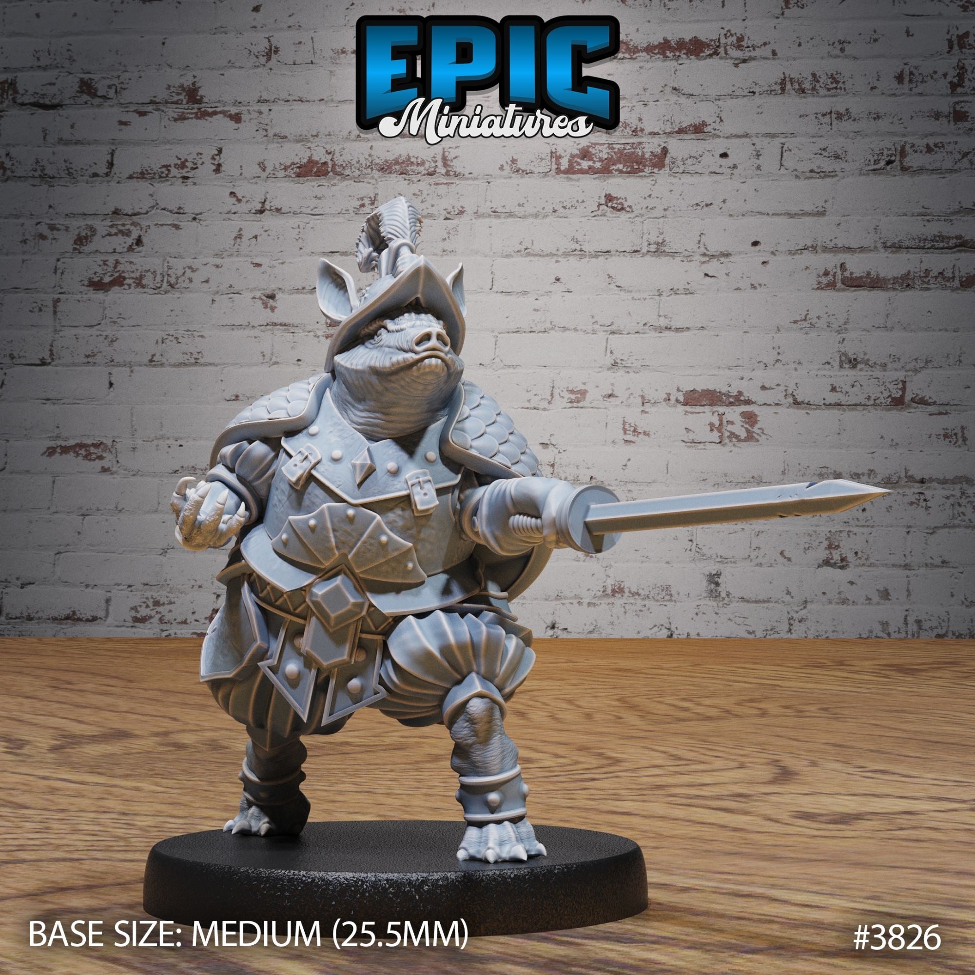 Armadillo Conquistador - 3d Printed by Epic Miniatures