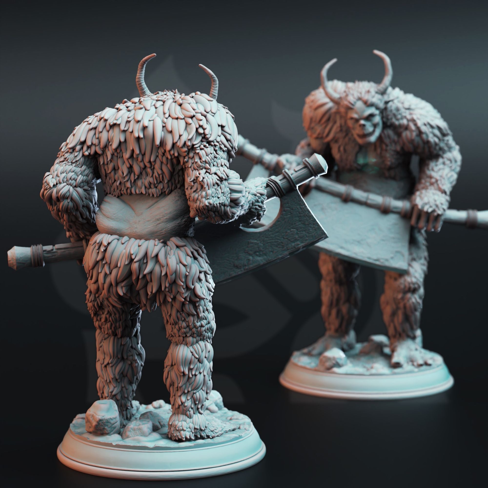 Tulva Drolls - Snow Trolls of the Deep - 3d Printed Miniature by DM Stash