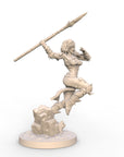 Drakara, the Spear Maiden - 3d Printed Miniature Sculpted by RKS3D