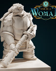 Tortle Barbarian – Coballasa - 3d Printed Miniature by DND Is A Woman