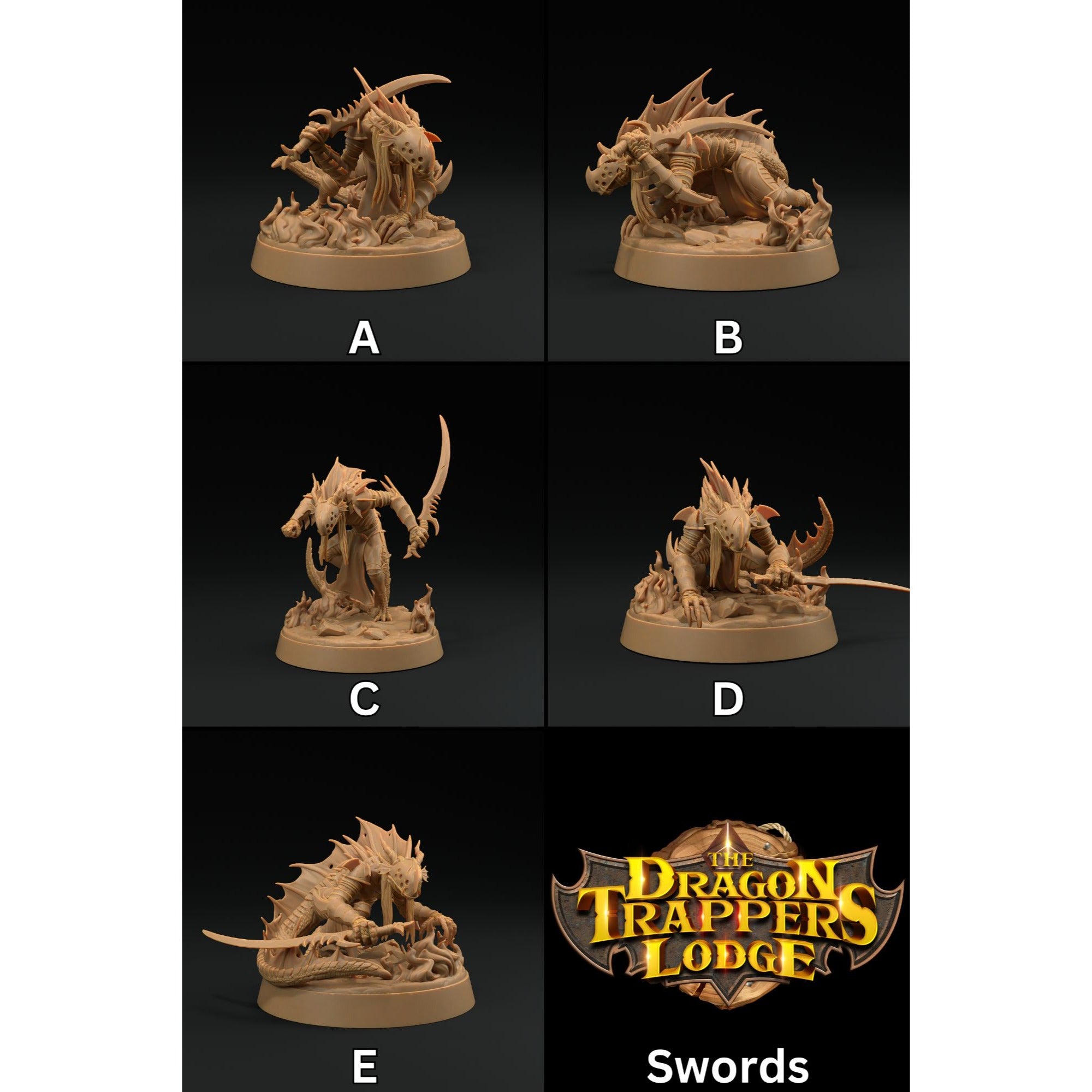 Shadow Wyrms - Fiends of Incandriox - 3d Printed Miniature by Dragon Trappers Lodge