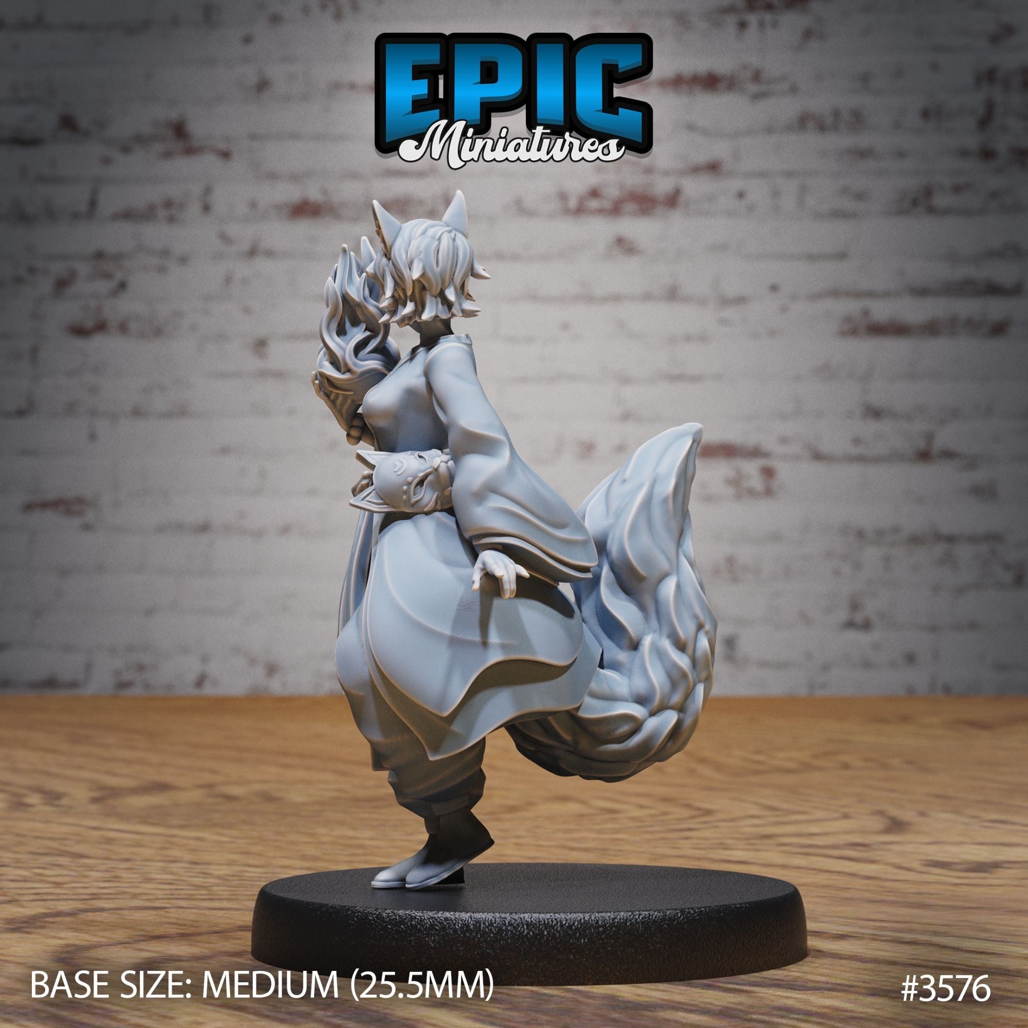 Kitsune Spirit Warrior - 3d Printed by Epic Miniatures