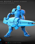 Heavy Gunner - Azure Bound - 3d Printed Miniature by Blue Wyvern