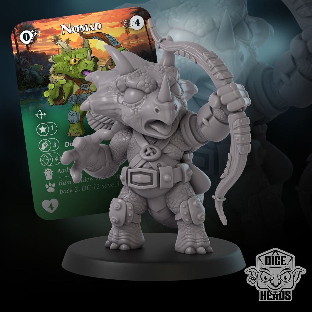 Triceratops Guild - 3d Printed Miniature by DiceHeads