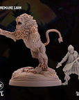 Stonemane Lion - 3d Printed Miniature by Arcane Minis