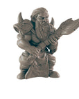 Barbarian, Dwarf Male - 3d Printed Miniature Sculpted by EC3D