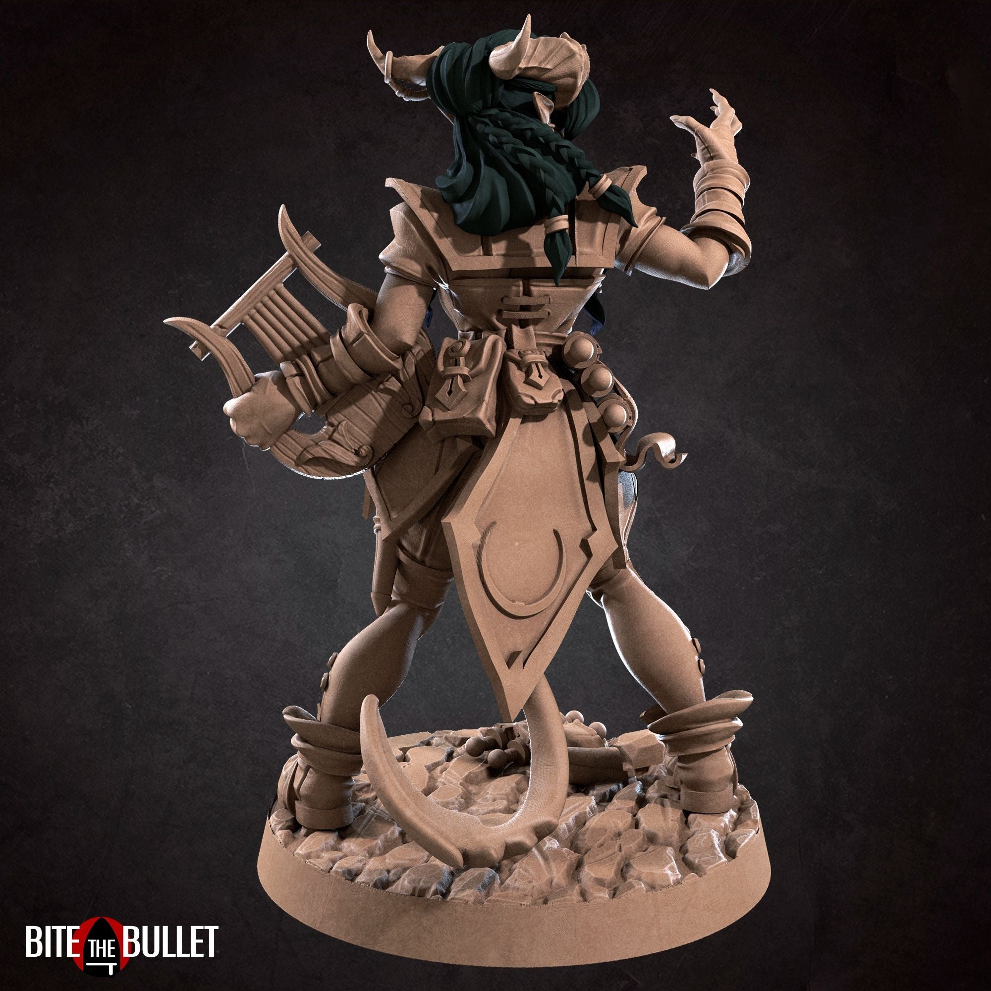 Tiefling Bard - 3d Printed Miniature by Bite the Bullet