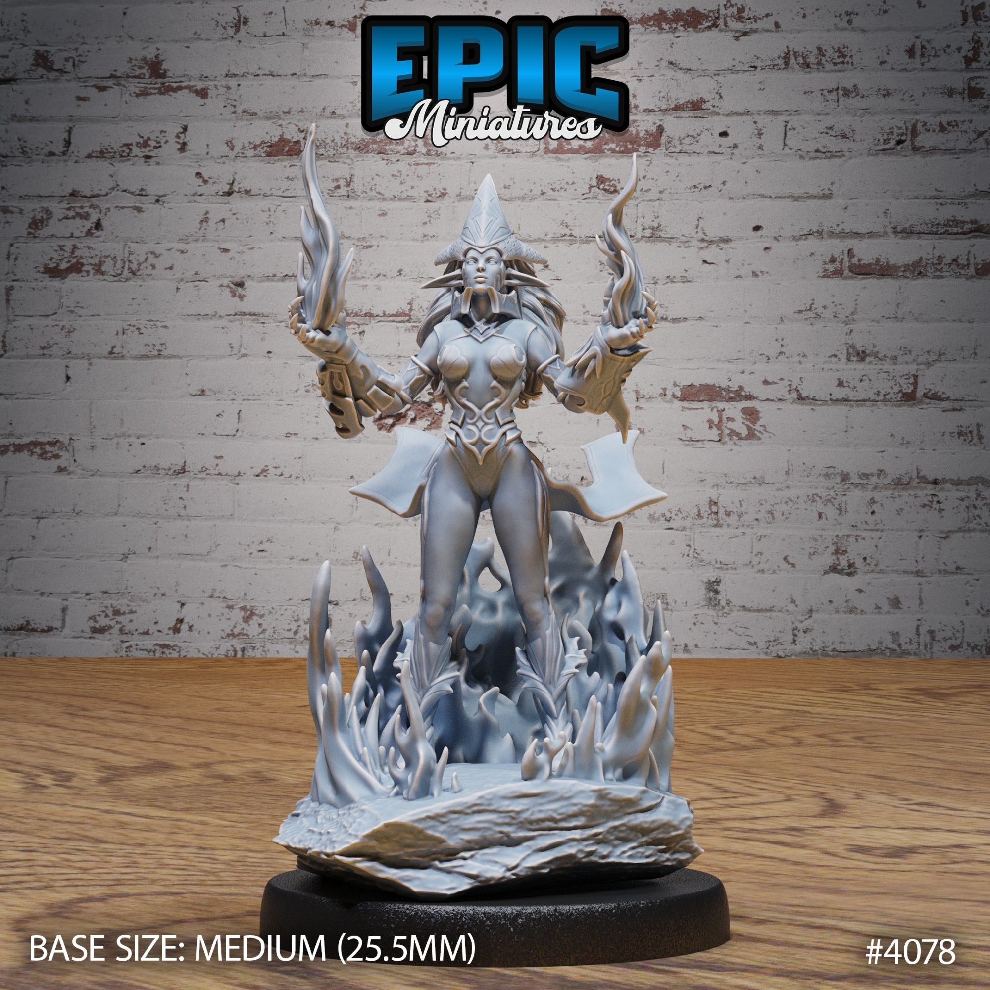 Fire Genasi Female - 3d Printed by Epic Miniatures