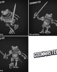 Fancy Frog Swordsman - 3d Printed Miniature Sculpted by Goon Master Games