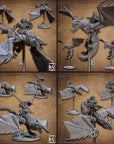 Vanguard Wyvern Riders - Vanguard Fighters Guild - 3d Printed Miniature sculpted by Artisan Guild