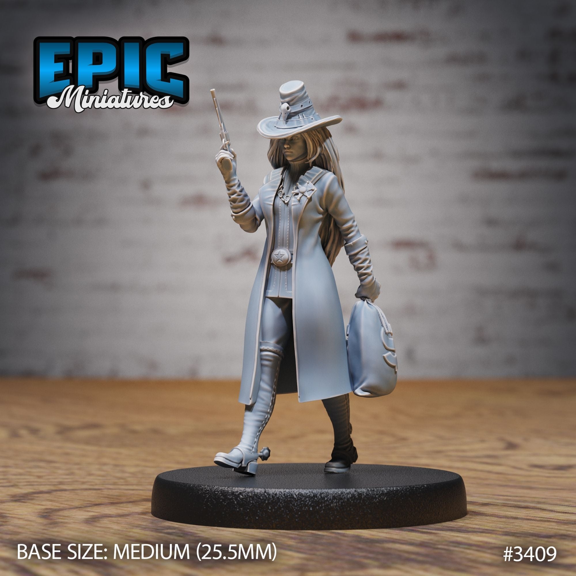 Female Sheriff - 3d Printed Miniature