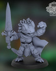 Bearded Dragon Fighter - 3d Printed Miniature by DiceHeads