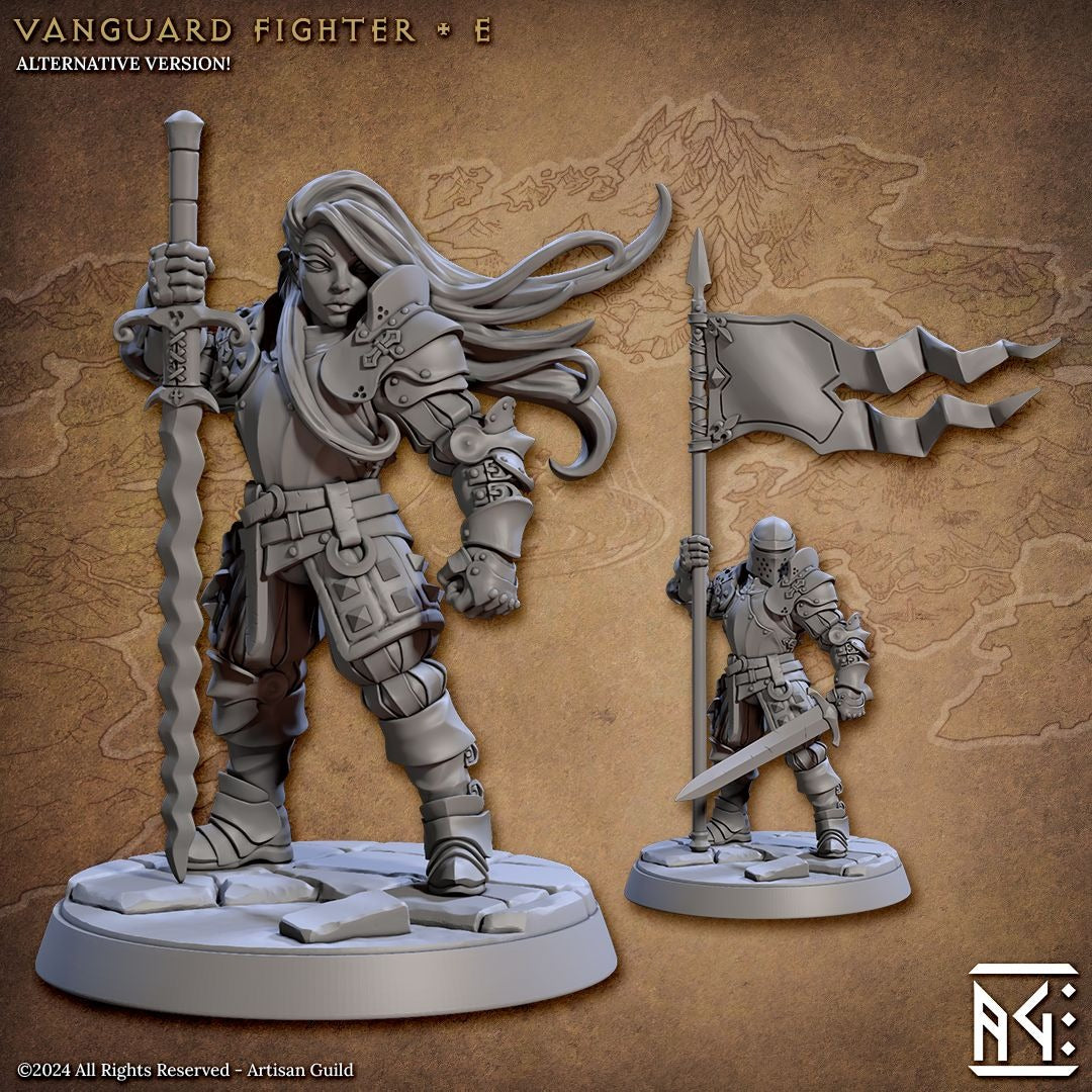 Vanguard Fighters - Vanguard Fighters Guild - 3d Printed Miniature sculpted by Artisan Guild