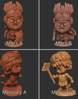 Chibi Roman Gods - 3d Printed Miniature Sculpted by Limelight Studio