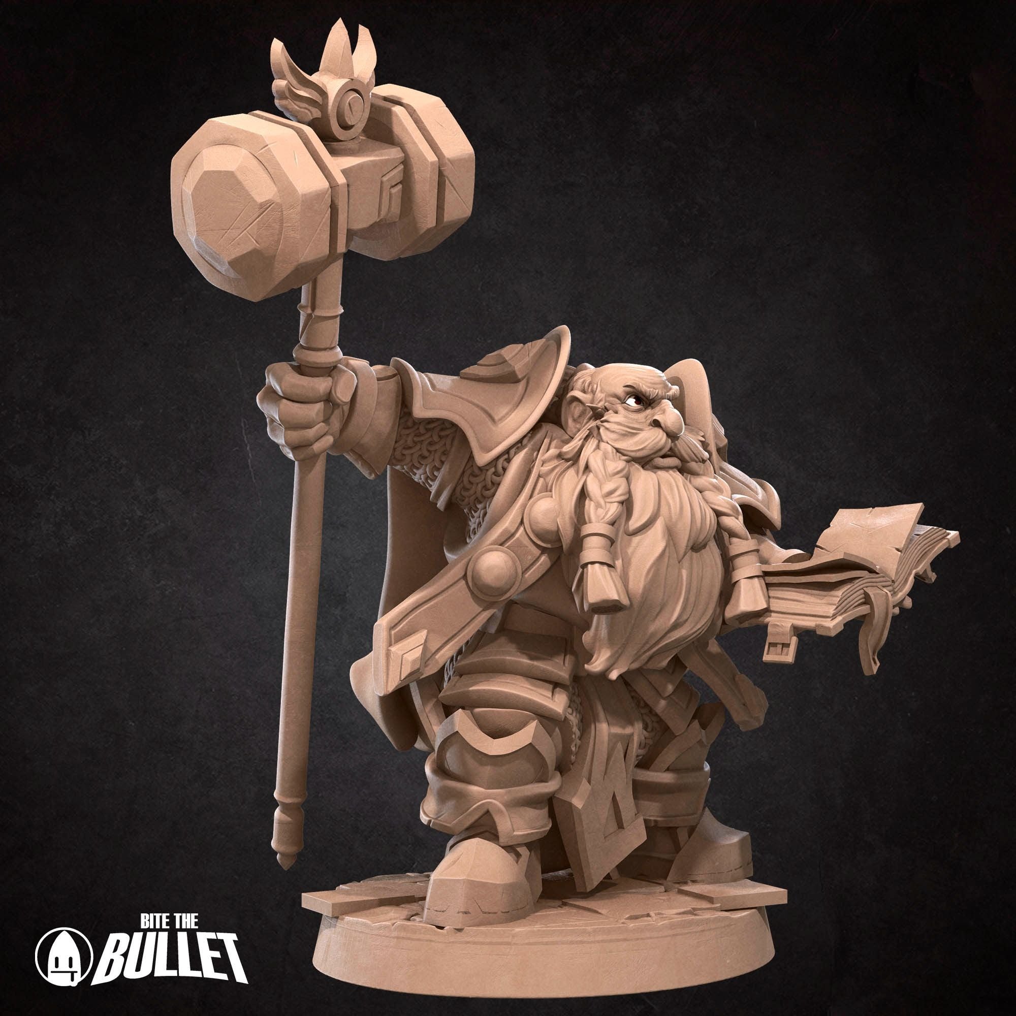 Dwarf High Priest - 3d Printed Miniature by Bite the Bullet