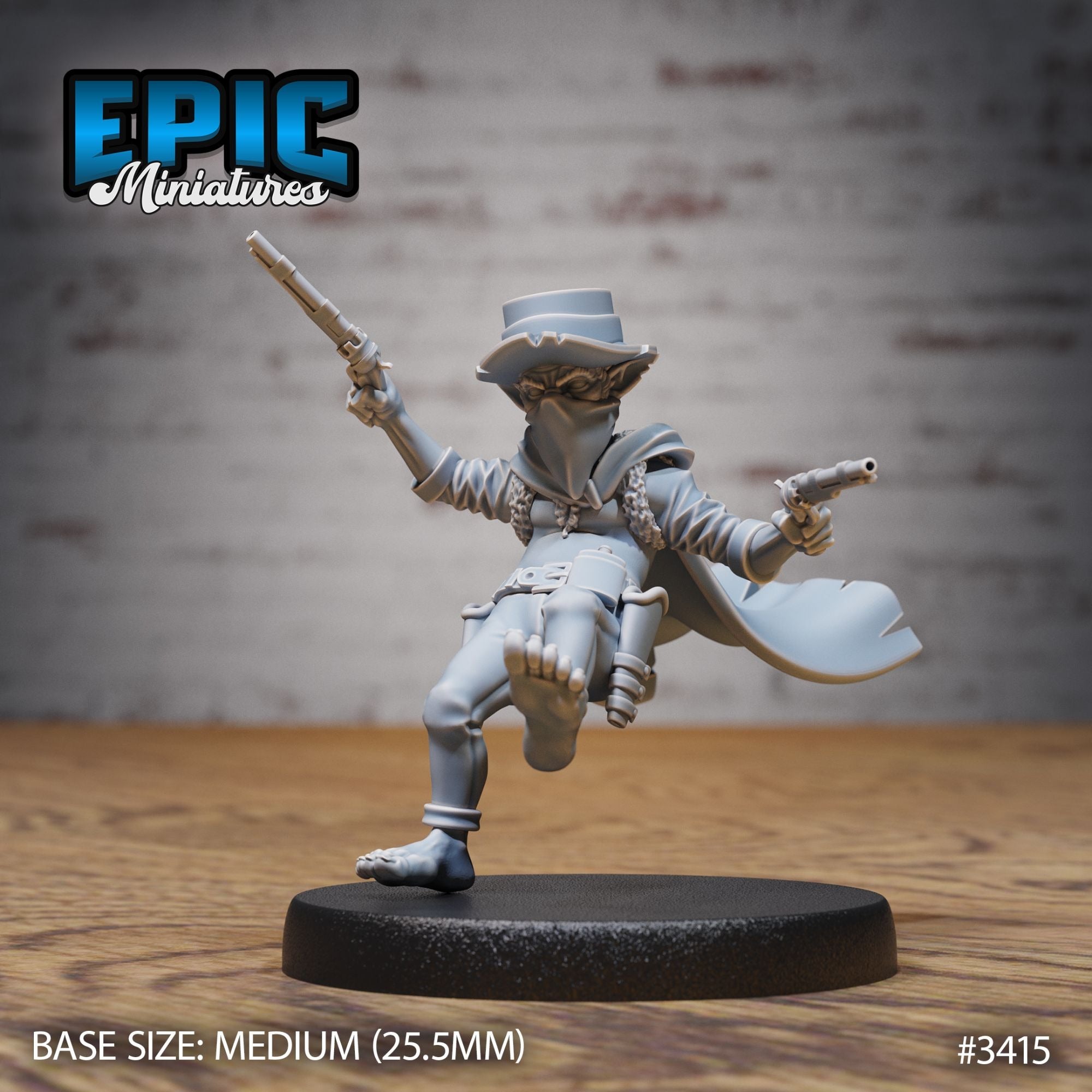 Goblin Bandit/Sheriff - 3d Printed Miniature