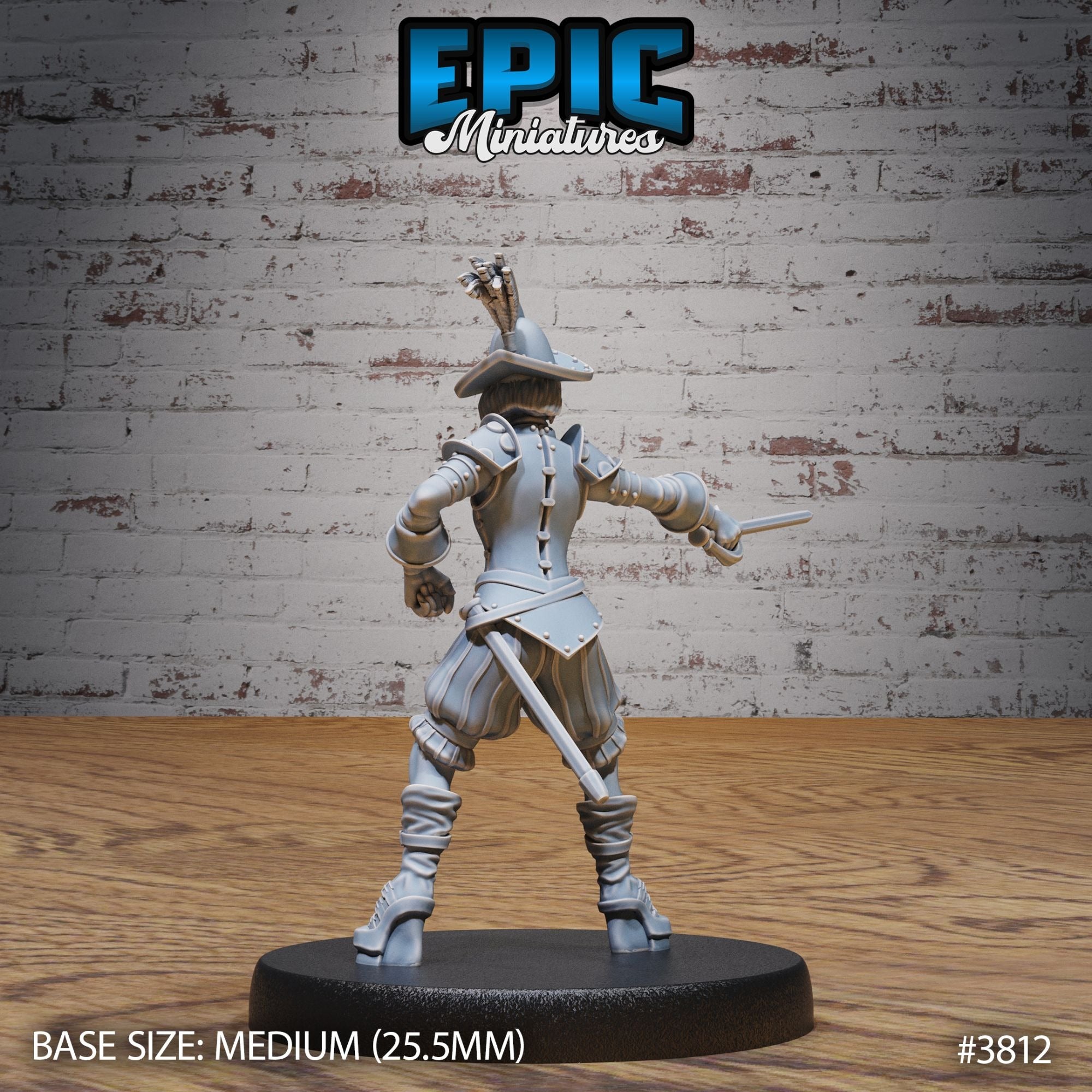 Young Conquistador Female - 3d Printed by Epic Miniatures