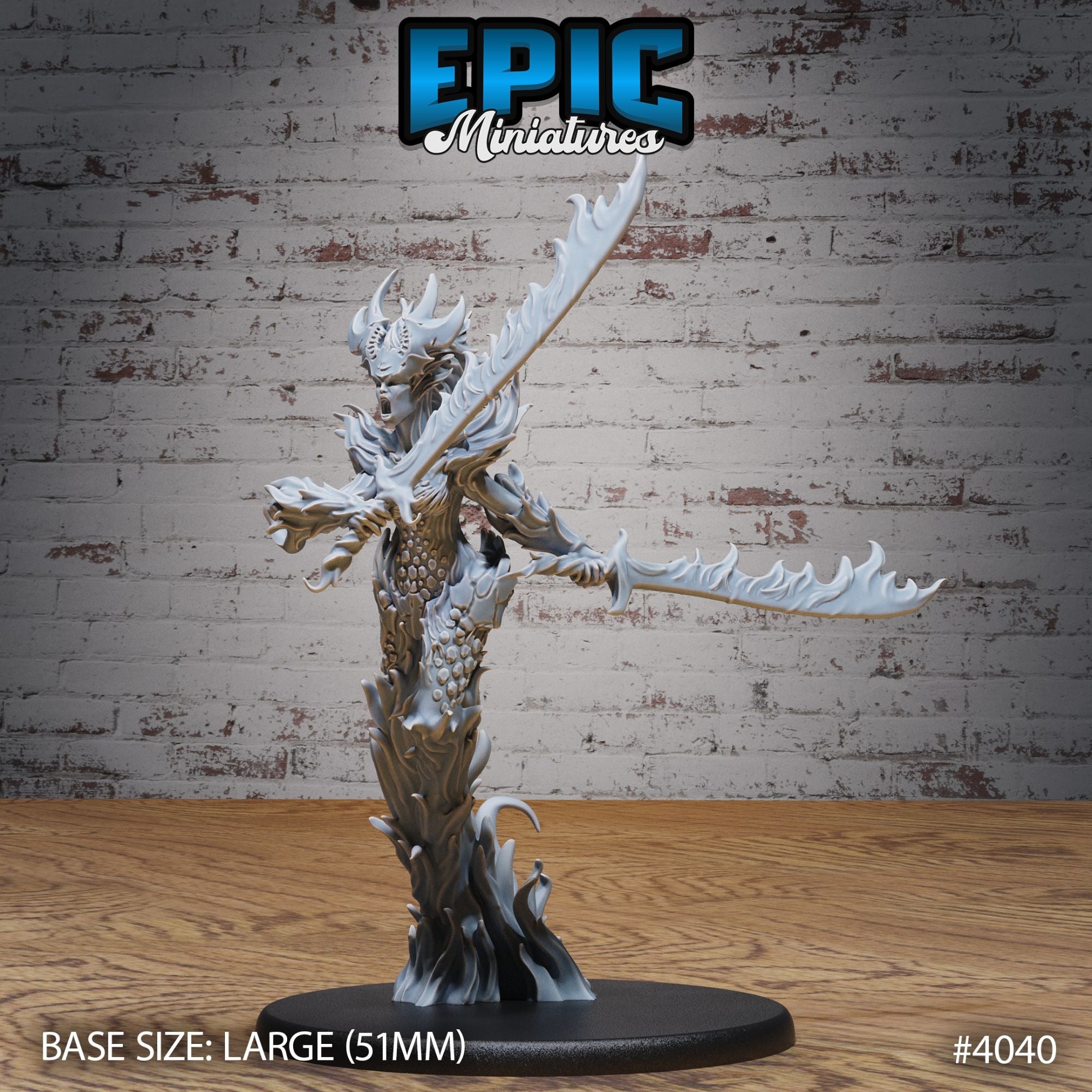 Fire Elemental Female - 3d Printed by Epic Miniatures