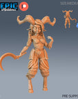 Satyr Girl / Pan Warrior / Forest Guardian / Nature Spirit / Wild Animal Hybrid / Deer Humanoid Encounter - 3d Printed by Epic Miniatures