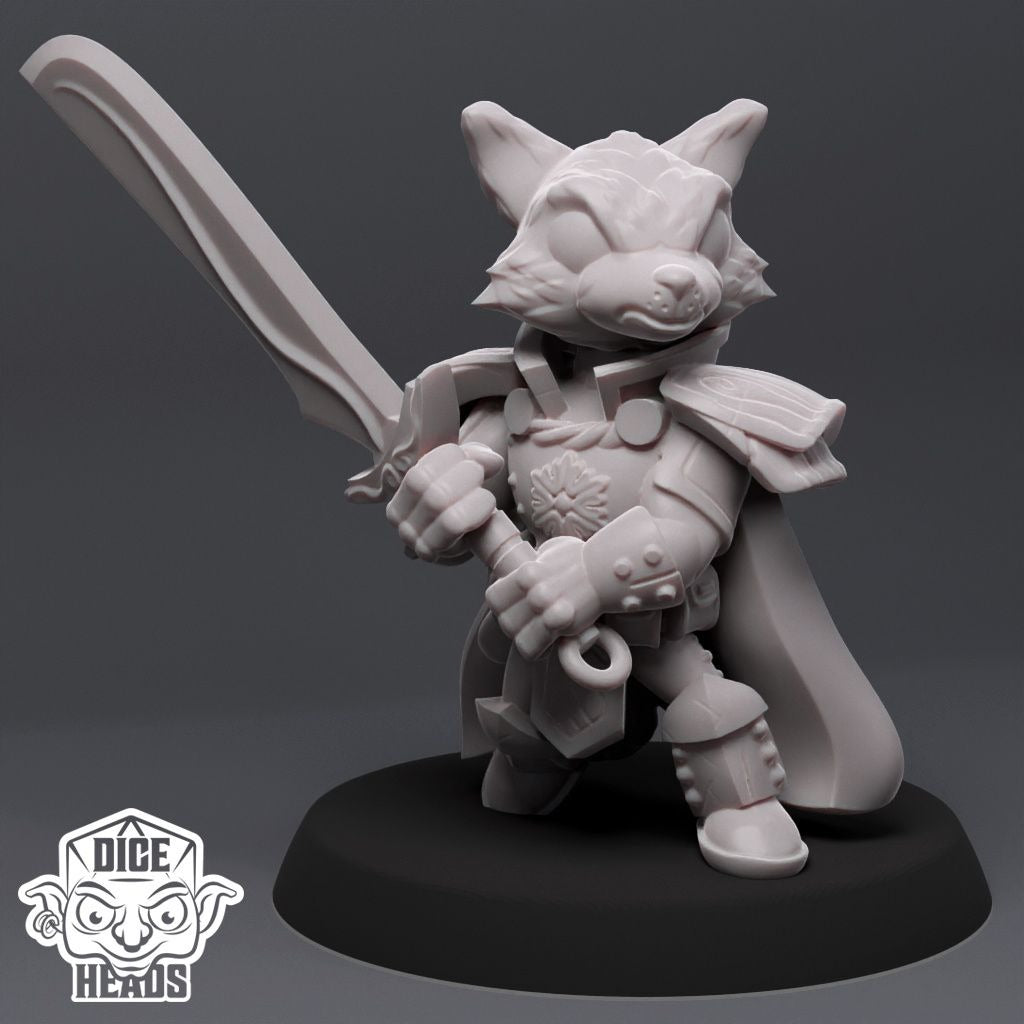 Fox Fighters - 3d Printed Miniature by DiceHeads