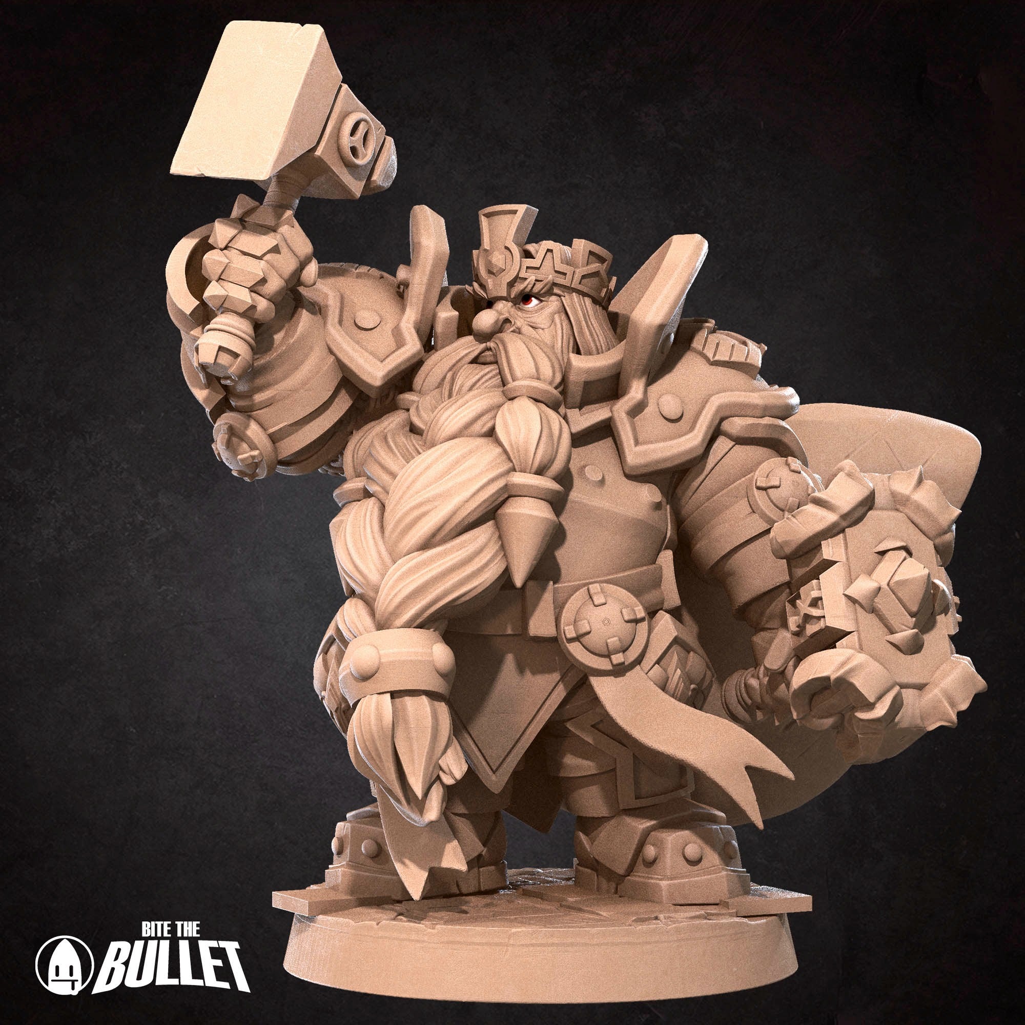 Dwarf High Lord - 3d Printed Miniature by Bite the Bullet