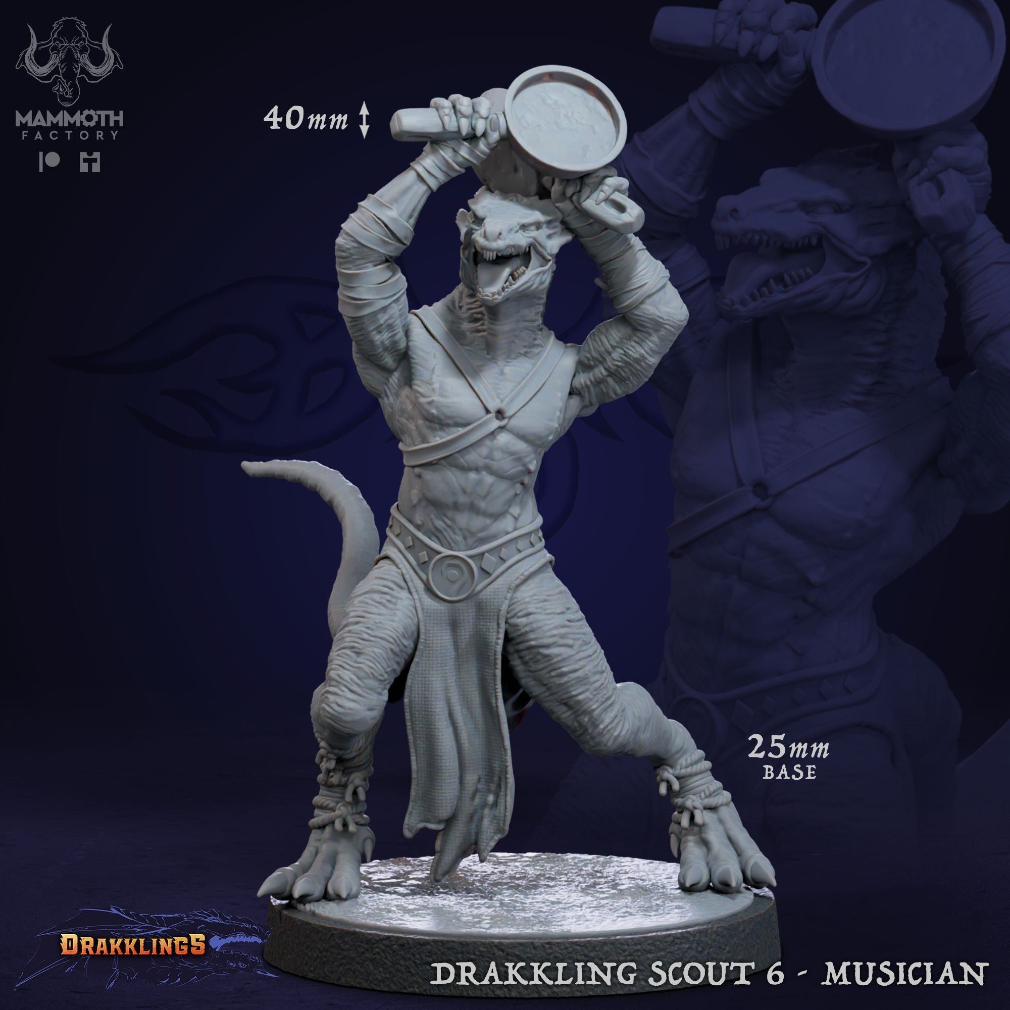 Drakkling Scout - 3d Printed Miniature by Mammoth Factory