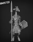 Giraffe Guardian w Spear - 3d Printed Miniature by Goon Master Games