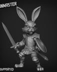 Rabbit Knight - 3d Printed Miniature by Goon Master Games