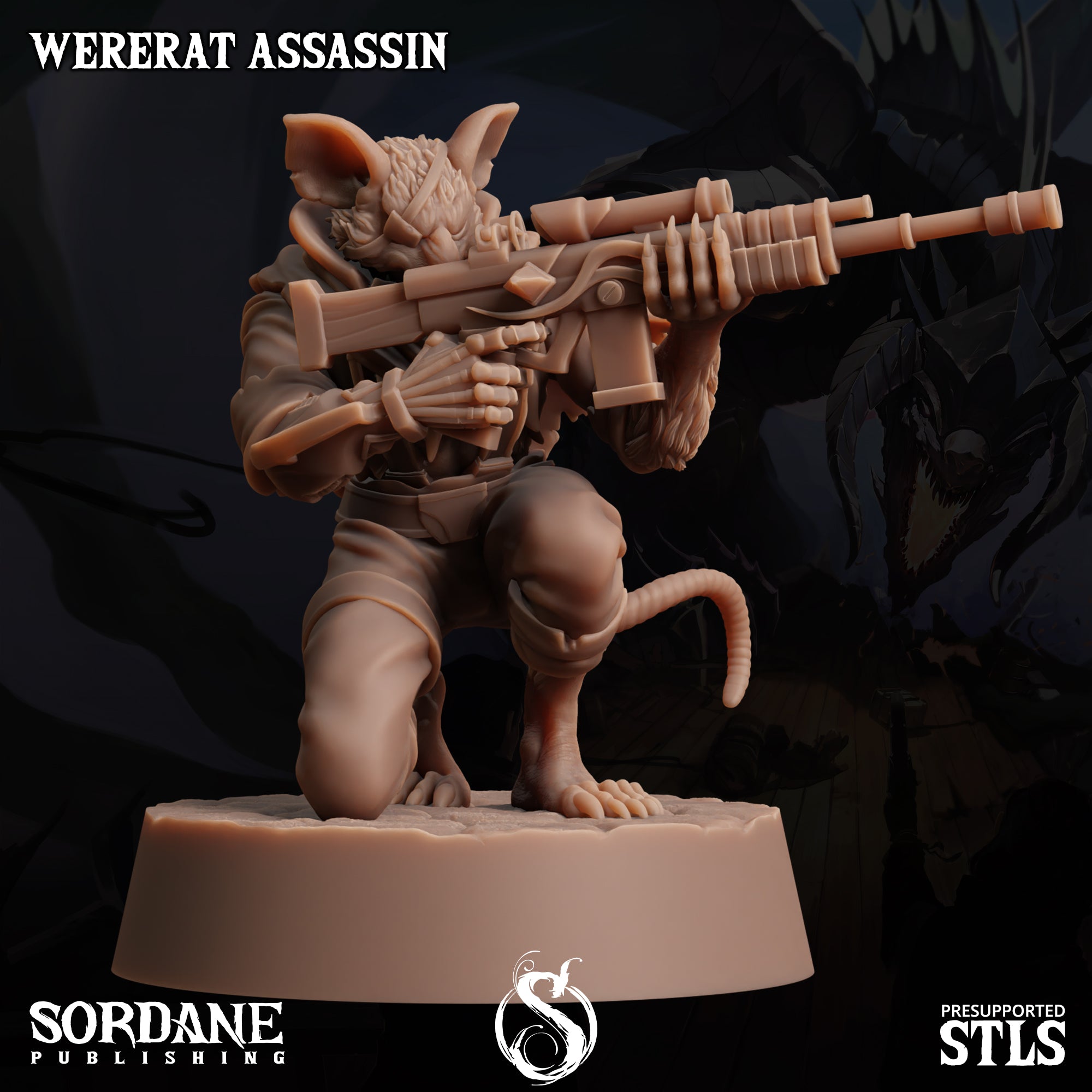 a toy figurine of a cat with a gun
