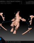 Rabbit Shinobi - Bushido Usagi - 3d Printed Miniature by Blue Wyvern