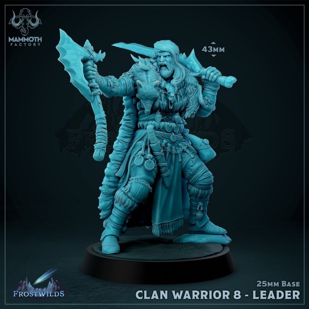 Clan Warrior - 3d Printed Miniature by Mammoth Factory