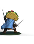 Taco Swordsman - 3d Printed Miniature Sculpted by Quirky Unlimited