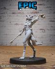 Cat Folk Magician - 3d Printed by Epic Miniatures