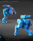 Strider - Iron Gears - 3d Printed Miniature by Blue Wyvern